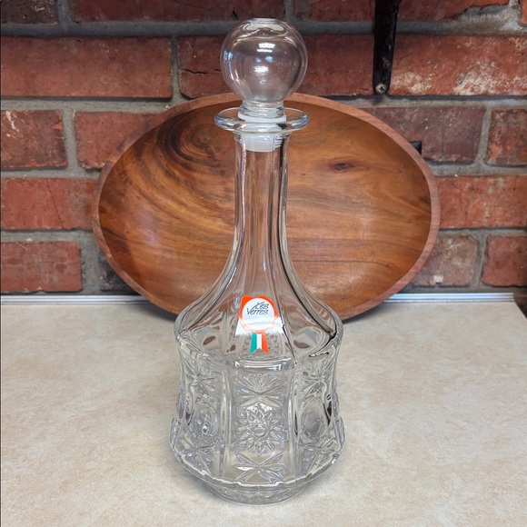 Vintage  Les Verres Italian Mid-Century Pressed Glass Decanter - Picture 10 of 10